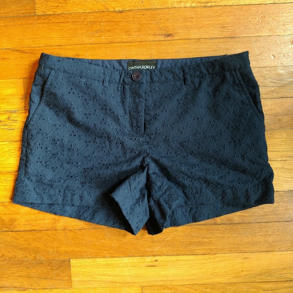 Cynthia Rowley Navy Floral Boho Shorts